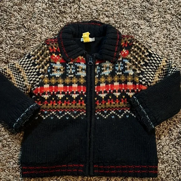 catimini france toddler blue knit sweater